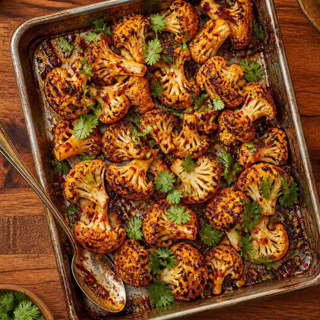 Chili Crisp Roasted Cauliflower