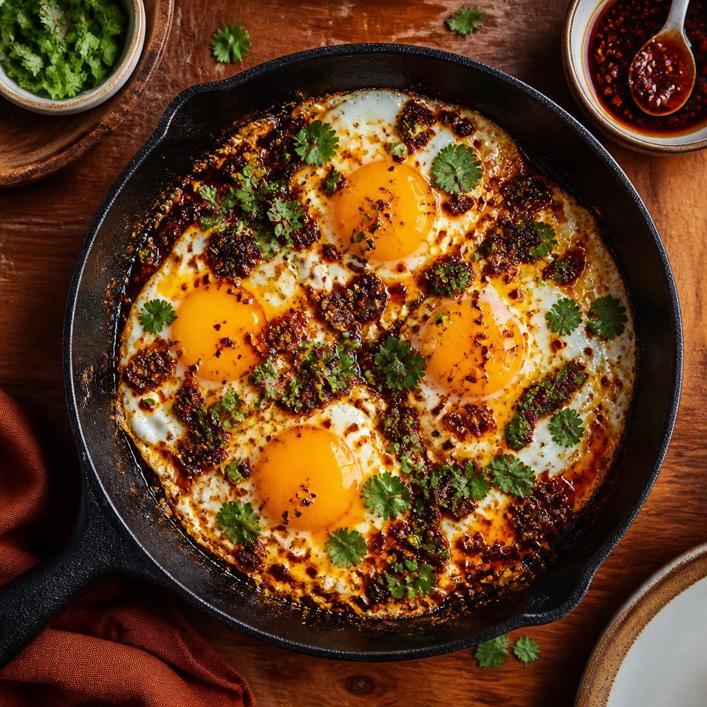 Masala Chili Crisp Eggs